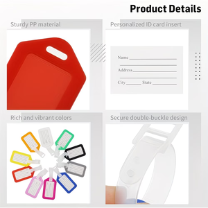 Étiquette de bagage en PVC personnalisable avec motifs animaux, couleur et logo sur mesure, étiquette vierge fabriquée en usine pour valise de voyage - Product Image 3
