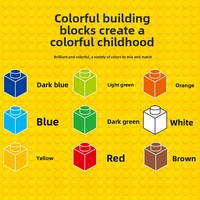 40 Pièces Blocs de Construction à Petites Particules Jouet DIY Animaux Thème Nature Emballage Boîte Plastique Vrac Briques Fines Haute Qualité Âges 2-3