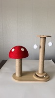 Arbre à gratter pour chat durable en bois et sisal, avec structure d'escalade, design champignon courge sucrée