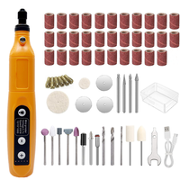 208 Mini meuleuse rotative rechargeable sans fil Micro perceuse 5 vitesses meuleuse de bijoux outil de manucure pour animaux de compagnie perceuse à main 62PC