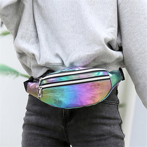 Holografische Bauchtasche Hologramm-Hüfttasche Laser-Strand-Reise-Bananen-Tasche Reißverschluss-Gürteltasche für Damen und Mädchen - Product Image 4