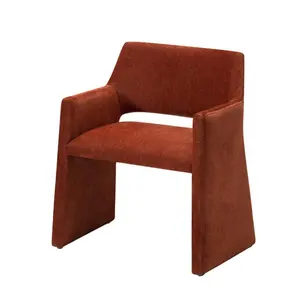 Высокое качество дизайн современный мягкий с открытой спинкой бархат обеденное кресло.