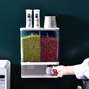 Distributeur Triple de céréales en acier inoxydable, Machine de stockage des aliments secs, <span class=keywords><strong>pâtes</strong></span> alimentaires, stockage de cuisine - Product Image 5