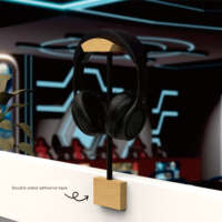 Multi-designs Support universel en bois Tige de support pour casque de jeu Support pour casque d'écoute