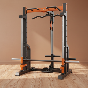 Pack d'entraînement résidentiel <span class=keywords><strong>avec</strong></span> banc <span class=keywords><strong>de</strong></span> squat, rack, barre <span class=keywords><strong>de</strong></span> musculation, machine Smith, appareil abdominal et <span class=keywords><strong>de</strong></span> musculation pectorale pour la maison et le studio - Product Image 4
