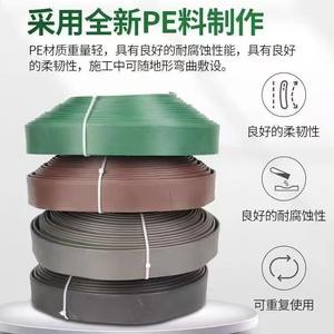 Bande d'isolation en herbe en forme de L Haihua, verte, épaisse, pour aménagement paysager et jardinage domestique - Product Image 3