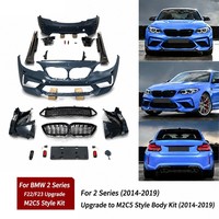 Kit carrosserie style M2 CS : Pare-chocs avant et arrière, calandre, lèvre arrière, capot en PP, séparateur avant, jupes latérales pour BMW Série 2 F22 F23 2014-2019
