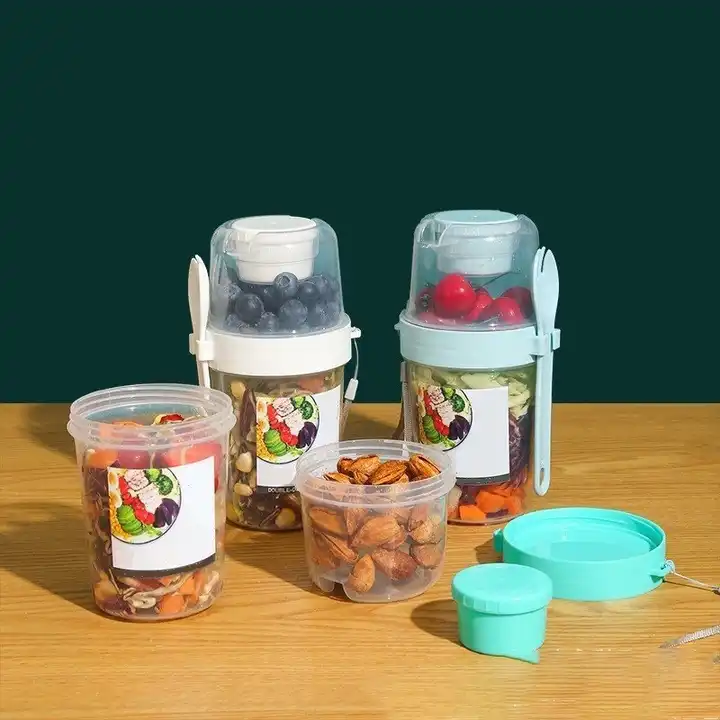 DS2237 Cereal And Milk Cup On The Go Salad Container Fruit And