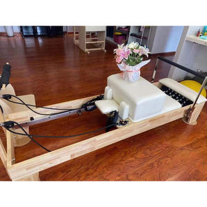Nuevo diseño de cama de entrenamiento de yoga OEM 5 resortes coreanos madera de arce blanco mejor reformador Pilates máquina de madera para la venta - Product Image 2