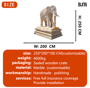 ประติมากรรมช้างไทยแบบทำมือแกะสลักรูปปั้นช้างสำหรับตกแต่งกลางแจ้ง - Product Image 2