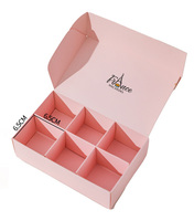 Boîtes à gâteaux personnalisées roses de petite taille, emballage pour cupcakes, 1, 2, 4, 6, 12 cupcakes, boîtes en carton personnalisées avec logo pour gâteaux