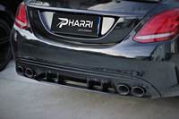 Kit de Difusor Trasero Nuevo Pharri W205 para Benz Clase C 2015-2019, Actualización a Estilo C43 AMG con Soporte para Puntas de Escape, 1 Año de Garantía