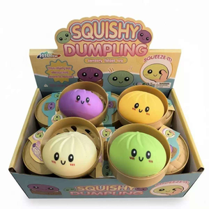 CS Mystery Dumpling Jumbo Squishy con Cara Sonriente Adorable, Nuevo Squishy de Dumpling con Purpurina, Bola Antiestrés Squishy, Squishy de Dumpling con Forma de Comida - Product Image 1