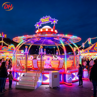 Manège à boules rotatives Galaxy Storm pour enfants, avec LED et structure en PRF, pour parcs d'attractions et fêtes foraines