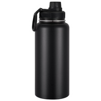 Bouteille d'eau isotherme de sport en acier inoxydable 304 de 32 oz, grande capacité, pour le cyclisme, avec logo personnalisable, idéale comme cadeau