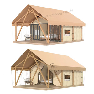 Tente Safari Suite de Glamping de Luxe en Toile avec Salle de Bain Imperméable <span class=keywords><strong>Camping</strong></span> Jardin <span class=keywords><strong>Chalet</strong></span> pour Vivre - Product Image 5