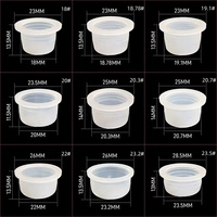 Bouchon intérieur en plastique semi-transparent de 11 mm en forme de bol pour flacon d'huile essentielle en verre de 18 mm