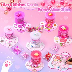 Vente directe d'usine, kit de slime en argile colorée en plastique, 6 pièces, pour enfants, couleurs unisexes, boîte cadeau, cadeau de fête et d'anniversaire, ensemble de slime - Product Image 4