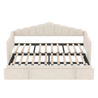 Canapé-lit convertible moderne en velours taille twin avec tiroir coulissant et ports de charge USB pour salon