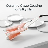 Fer à boucler électrique portable en céramique ionique à chauffage rapide PTC, réglable, pour ondulations, texture et volume, idéal pour camping-car, maison, salon, fêtes et coiffure quotidienne