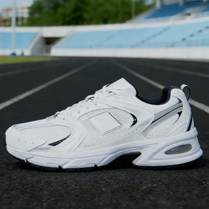 Zapatillas Deportivas de Lujo, Parte Superior de Tela Elástica Suave, Forro de Algodón Transpirable, Suela de Goma, Cierre con Cordones, Logotipo Bordado - Product Image 1