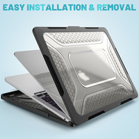 Pour Apple Macbook Air 13.6 2025 M4 Coque en plastique universelle avec support intégré à l'arrière