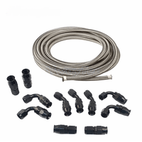 Kit de Accesorios de Manguera de Freno de Nylon AN4 AN6 AN8 AN10 E85, Tubo de Enfriador de Aceite, Acero Inoxidable, Ptfe, Reforzado Hidráulicamente