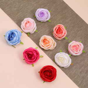 Cabeza de Rosa Artificial de Seda, Hecha a Mano, Estilo Clásico, Decoración de Pared, Relleno para Caja de Regalo, Decoración Suave para Salón de Bodas - Product Image 1