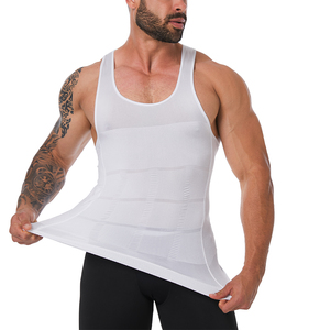 الأبيض ، حزام ضغط أعلى خزان الرجال للدهون البطن ، ملابس البطن السيطرة على البطن - Product Image 3