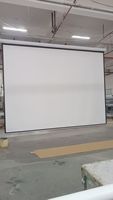 Cortina de Proyección Eléctrica con Control Remoto de Fábrica al por Mayor, Pantalla de Proyección de 210 Pulgadas 16:9 para Cine en Casa, Sala de Reuniones Escolares