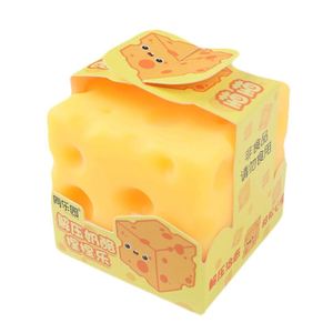 Cheese <b>Squishy</b> (6cm),Cheese Block Squeeze Toy,<b>Squishies</b> Stress Relief Fidget Toy (2.4 Inch) - Product Image 3