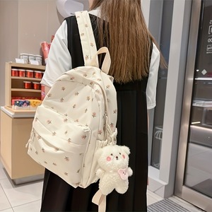 Sac à dos d'école en nylon décontracté Adolescent Collège Floral Étudiant École Sac à dos pour filles - Product Image 2