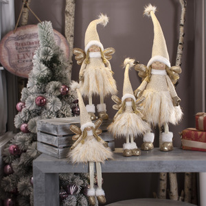 New Christmas Plush <b>Ornaments</b> <b>Angel</b> Doll Pendants Figurine for Christmas Party Window Decoration - Product Image 1
