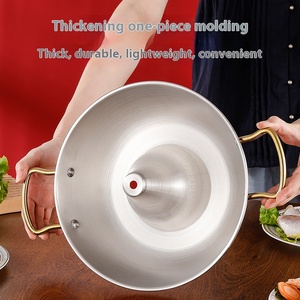 Cuisinière à induction unique commerciale <span class=keywords><strong>cheminée</strong></span> en acier inoxydable marmite petits pots universels à soupe poêle à Cassette en métal - Product Image 3