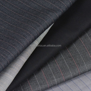 Tissu jacquard sergé double épaisseur 28/2+40D T/R teint en fil, à rayures élastiques, poids lourd, pour costumes et pantalons décontractés pour hommes - Product Image 5