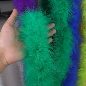 Boa de plumes de marabout noir blanc en gros - Product Image 6