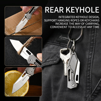 Couteau de poche PioneerEDC Mini en alliage de titane 14C28N, couteau pliant multifonctionnel portable pour l'extérieur, défense personnelle en milieu sauvage