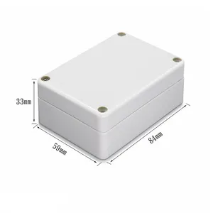 Gabinete de plástico eletrônico abs, 84*59*33mm, injeção de habitação eletrônica moldado ip65, caixa de junção à prova d' água, gabinete de pcb