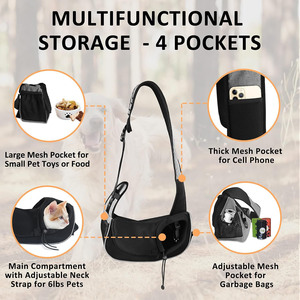 Free sample Outdoor Travel Breathable Adjustable Mesh Hands Free <b>Soft</b> Pet Small Dog <b>Cat</b> Sling Front <b>Carrier</b> Shoulder Tote Bag - Product Image 6