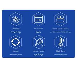 Congélateur commercial et domestique <span class=keywords><strong>Haier</strong></span> à très basse température -70 degrés, électrique, capacité de 1028 L, double porte, contrôlé par application - Product Image 2