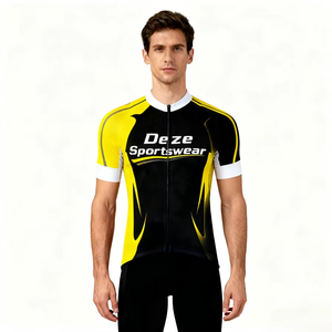 Maillot de cyclisme d'équipe personnalisé avec logo, imprimé par sublimation, manches courtes, séchage rapide, respirant, polyester, uniforme de course sur route, OEM - Product Image 4