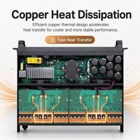 FP10000Q Amplificateur de puissance professionnel 4 canaux 1350W 8 Ohm Classe TD SMPS avec refroidissement en cuivre pour enceintes de scène et de spectacle