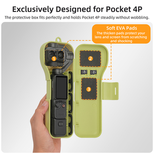 Sunnylife pour <span class=keywords><strong>DJI</strong></span> <span class=keywords><strong>Osmo</strong></span> <span class=keywords><strong>Pocket</strong></span> 4P Coque de protection anti-poussière pour caméra stabilisée, sac de rangement compact avec cordon et accessoires - Product Image 5