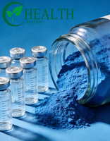 Poudre lyophilisée de peptide de cuivre bleu GHK-Cu de qualité cosmétique pour la formule de sérum et de crème, fournie directement par l'usine