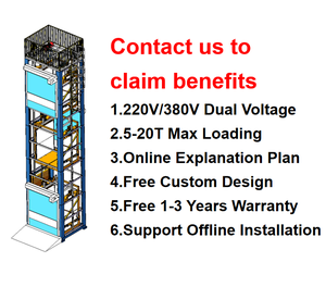 <span class=keywords><strong>Lift</strong></span> Kargo Listrik 3T Tugas Berat Industri untuk Logistik Gudang dengan Motor Rendah Kebisingan |   220V/380V Opsional |   Garansi Gratis - Product Image 3