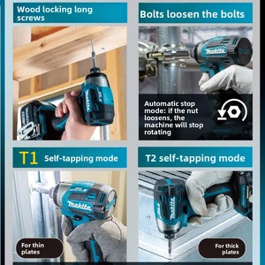 Atornillador de Impacto Recargable Original Makita DTD173, Atornillador de Litio sin Escobillas de 18 V, 1 Año de Garantía - Product Image 1
