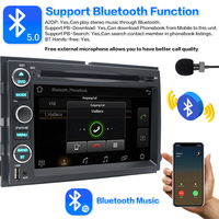 Radio Estéreo para Auto Ford con Reproductor de DVD/CD, Apple CarPlay Inalámbrico y Android Auto Mirror Link