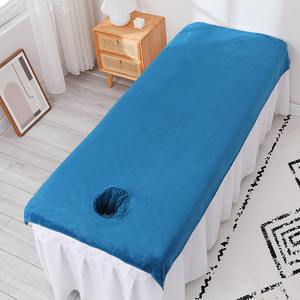 ผ้าคลุมเตียงนวดจินอาว 90x190 ซม. ผ้าขนหนูทำความสะอาดผิวหน้าสีชมพูหนานุ่มสำหรับร้านเสริมสวย - Product Image 2