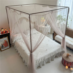 Moustiquaire Palace à trois portes nouvelle corde de cravate de haut de fil de chambre simple de style européen facile à démonter et à laver - Product Image 4