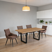 Ensemble de table à manger extensible moderne, table de cuisine rectangulaire et chaises, design gain de place pour petit appartement